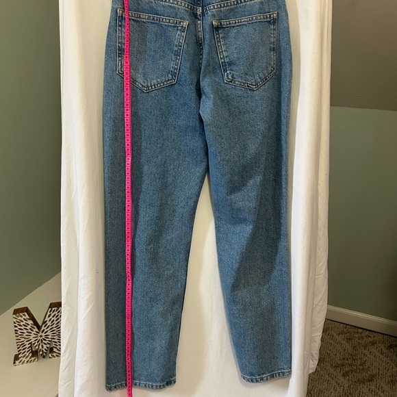 NWT Francesca's Women's Blue Jeans with Pink Heart Design size 24 - Picture 5 of 9